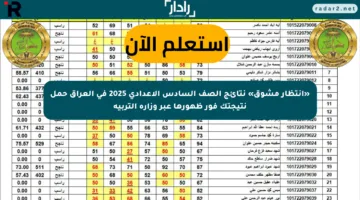«انتظار مشوق» نتائج الصف السادس الإعدادي 2025 في العراق حمل نتيجتك فور ظهورها عبر وزارة التربية